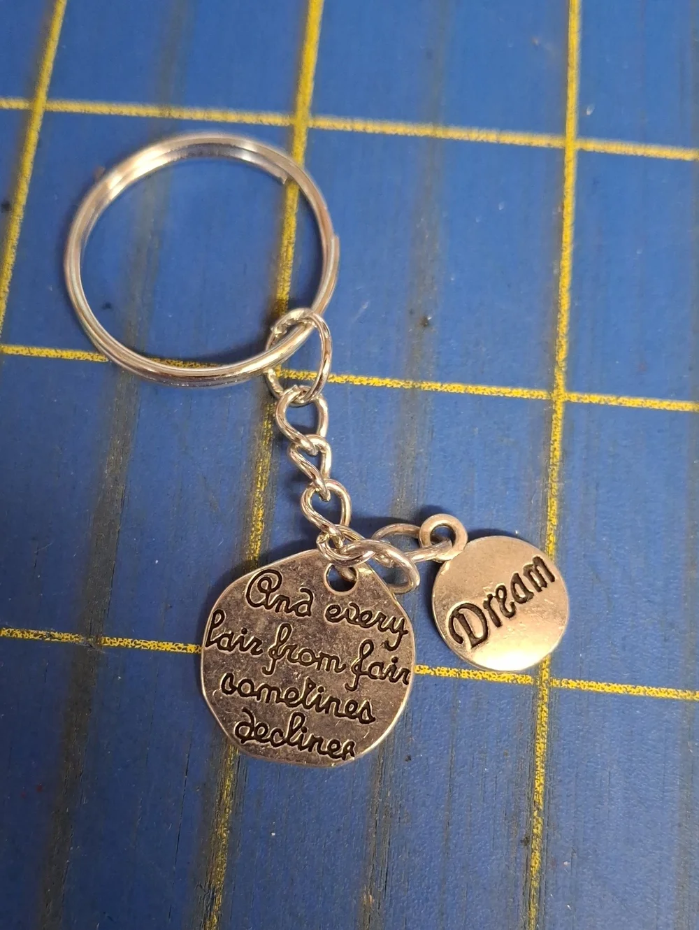 Dream  Silver Keyring Purse Charm